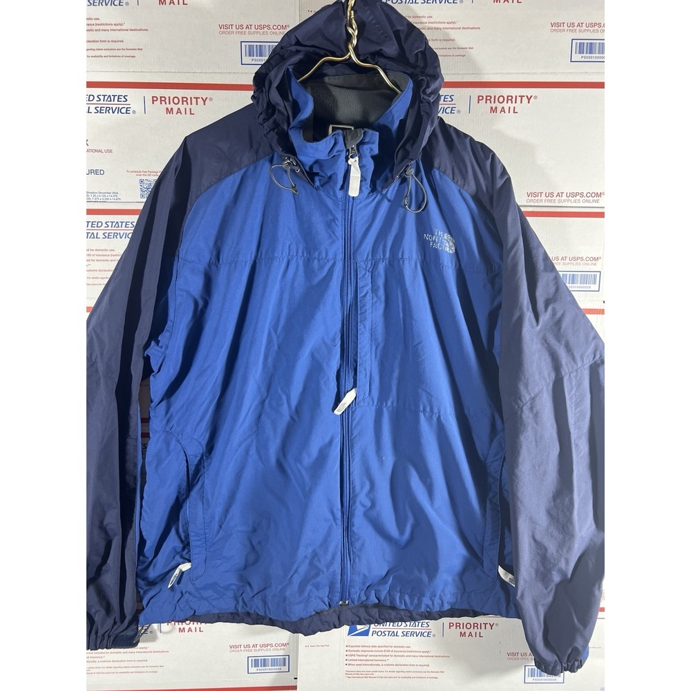 Vintage The North Face‎ Hydrenalite Shell Hoodie Hoody Jacket Blue Grey Men's XL